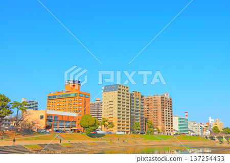 Scenery around Otogawa River, Okazaki City, Aichi Prefecture Scenery around Otogawa River, Okazaki City, Aichi Prefecture 137254453
