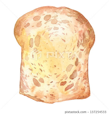 Aromatic and crispy watercolor crouton Aromatic and crispy watercolor crouton 137254533