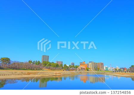 Scenery around Okazaki Castle, Okazaki City, Aichi Prefecture 137254856
