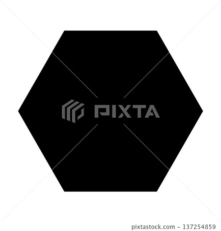 Simple hexagonal silhouette material Simple hexagonal silhouette material 137254859