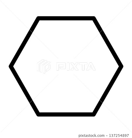 Hexagonal simple line frame Hexagonal simple line frame 137254897
