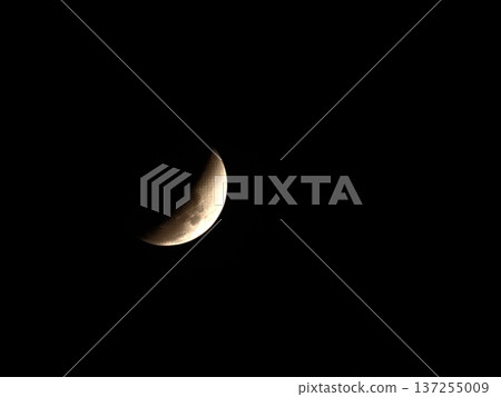 Crescent Moon Against Black Night Sky Astrophotography Crescent Moon Against Black Night Sky Astrophotography 137255009