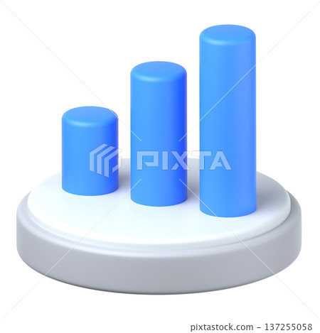 3D長條圖示素材 3D長條圖示素材 137255058