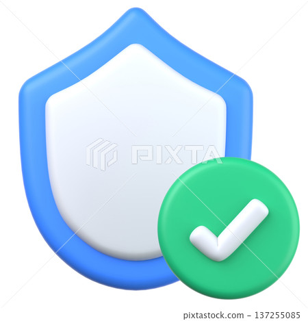 3D security icon 3D security icon 137255085