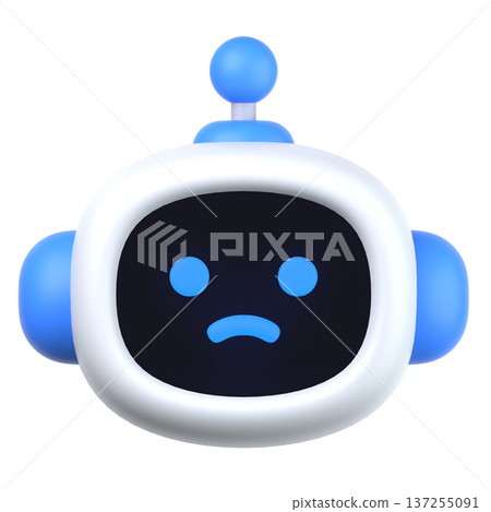3D AI robot icon 3D AI robot icon 137255091
