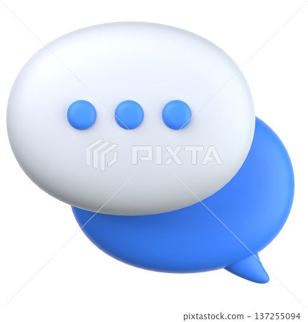 3D聊天氣泡圖標 137255094