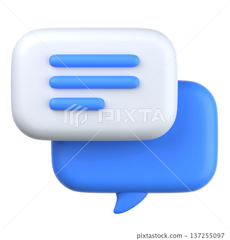 3D chat bubble icons 137255097