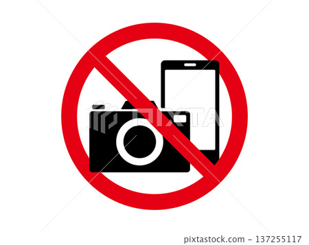 No photography simple icon symbol mark vector illustration 137255117