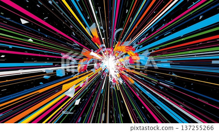 Colorful radial sunburst with noise 137255266