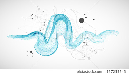 The abstract wave is made in a frame style. Template for science and technology presentation. The abstract wave is made in a frame style. Template for science and technology presentation. 137255543