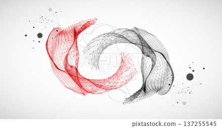 The abstract wave is made in a frame style. Template for science and technology presentation. The abstract wave is made in a frame style. Template for science and technology presentation. 137255545