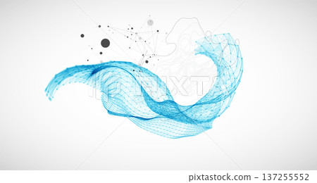 The abstract wave is made in a frame style. Template for science and technology presentation. The abstract wave is made in a frame style. Template for science and technology presentation. 137255552