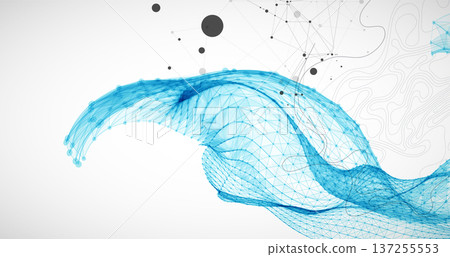 The abstract wave is made in a frame style. Template for science and technology presentation. The abstract wave is made in a frame style. Template for science and technology presentation. 137255553