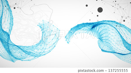 The abstract wave is made in a frame style. Template for science and technology presentation. The abstract wave is made in a frame style. Template for science and technology presentation. 137255555