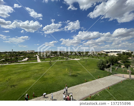 Kazakhstan: View from the Mausoleum of Khoja Ahmed Yasawi Kazakhstan: View from the Mausoleum of Khoja Ahmed Yasawi 137255896