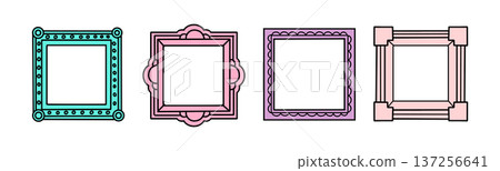Scrapbook collage vector design template.  137256641