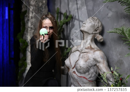 Vivid scene highlighting bold gesture and intense expression Vivid scene highlighting bold gesture and intense expression 137257835