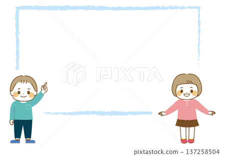 兒童插圖和留白 兒童插圖和留白 137258504