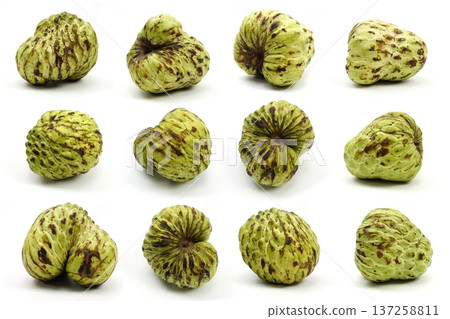 Custard Apple isolated on white background 137258811