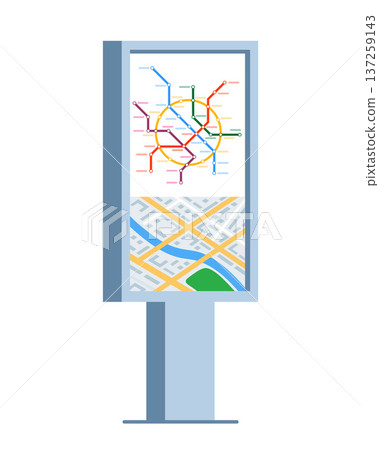 Metro transport city map Info board. Metro subway map. Transportation concept. Plan map station metro and underground railway metro scheme. Vector illustration 137259143