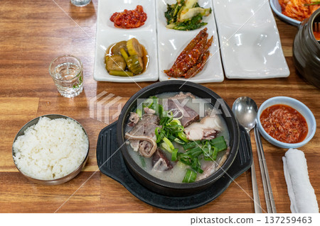 Traditional Korean Sundae Soup Bowl 137259463