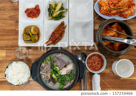 Traditional Korean Sundae Soup Bowl 137259466