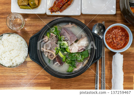 Traditional Korean Sundae Soup Bowl 137259467