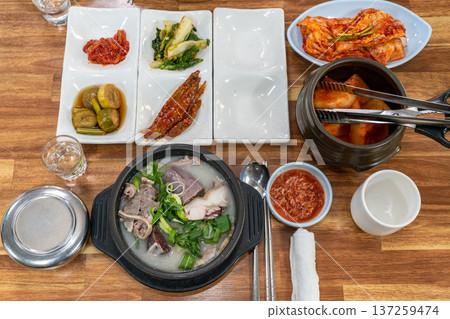 Traditional Korean Sundae Soup Bowl Traditional Korean Sundae Soup Bowl 137259474