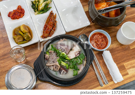 Traditional Korean Sundae Soup Bowl Traditional Korean Sundae Soup Bowl 137259475