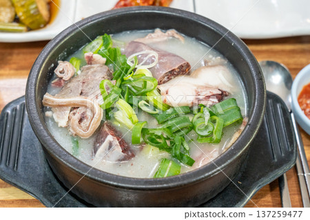 Traditional Korean Sundae Soup Bowl Traditional Korean Sundae Soup Bowl 137259477