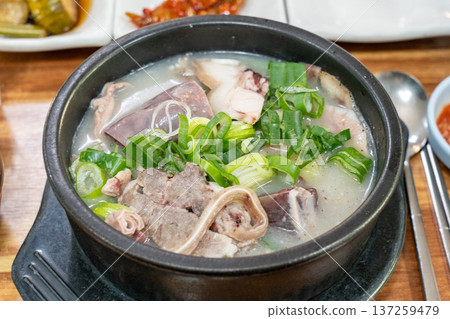 Traditional Korean Sundae Soup Bowl Traditional Korean Sundae Soup Bowl 137259479