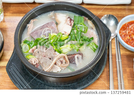 Traditional Korean Sundae Soup Bowl Traditional Korean Sundae Soup Bowl 137259481