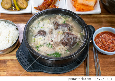 Traditional Korean Sundae Soup Bowl 137259484