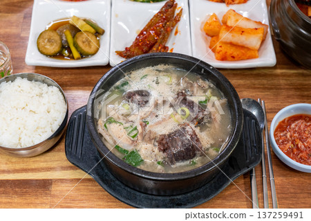 Traditional Korean Sundae Soup Bowl Traditional Korean Sundae Soup Bowl 137259491
