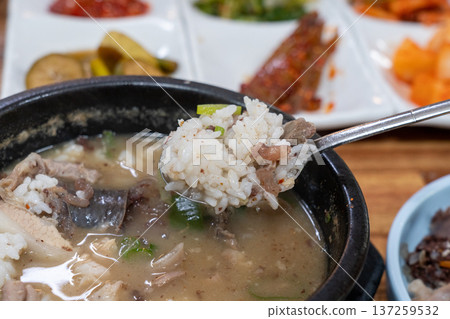 Traditional Korean Sundae Soup Bowl 137259532