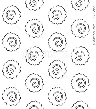 Vector seamless pattern of hand drawn Narutomaki 137259550