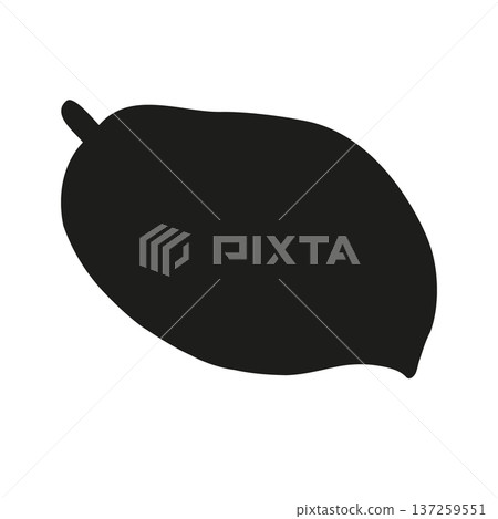 Vector hand drawn sketch doodle mango silhouette 137259551