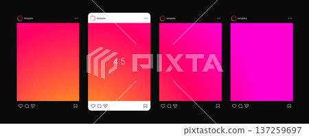 Social media template, set professional presentation Social media template, set professional presentation 137259697