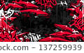 Trendy Dark Abstract Flat Urban Street Art Graffiti Style Vector Illustration Template Background 137259939
