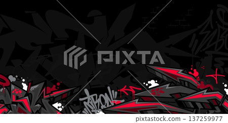 Cool Dark Abstract Flat Urban Street Art Graffiti Style Vector Illustration Template Background Art Cool Dark Abstract Flat Urban Street Art Graffiti Style Vector Illustration Template Background Art 137259977