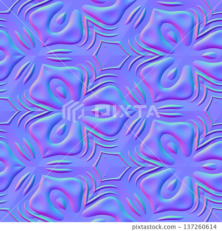 Abstract Floral Geometric Pattern Normal Map Abstract Floral Geometric Pattern Normal Map 137260614