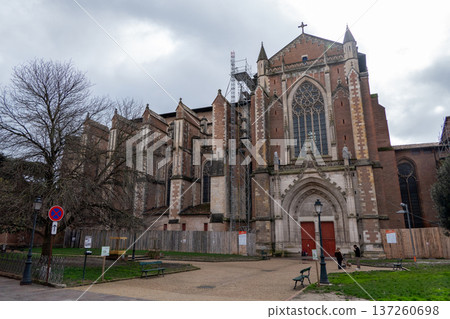 France, Toulouse, Facade of Saint Etienne Cathedral France, Toulouse, Facade of Saint Etienne Cathedral 137260698