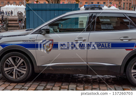 France, Toulouse, Toulouse municipal police car 137260703