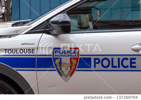 France, Toulouse, Toulouse municipal police car 137260704
