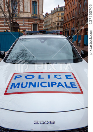France, Toulouse, Toulouse municipal police car France, Toulouse, Toulouse municipal police car 137260706