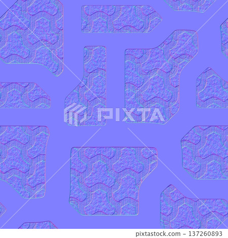 Sci-Fi Hard Surface Panel with Rock Base Normal Map 137260893