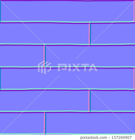 Clean Beveled Wall Tiles 3D Normal Map 137260907