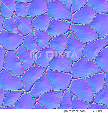 Natural Cracked Stone Wall Normal Map Texture 137260910