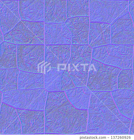 Textured Stone Flagstone Pavement Normal Map Textured Stone Flagstone Pavement Normal Map 137260926