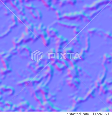 Biological Lichen Cellular Surface 3D Normal Map Biological Lichen Cellular Surface 3D Normal Map 137261071